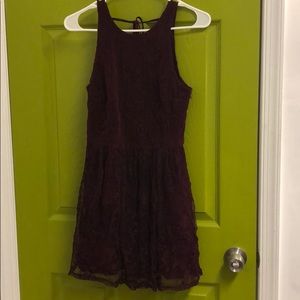 Dark red lace dress